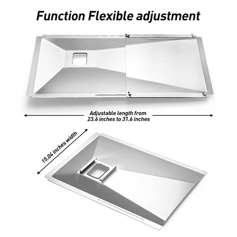 AOREWTGGH adjustable grease tray for Dyna-Glo with customizable fit