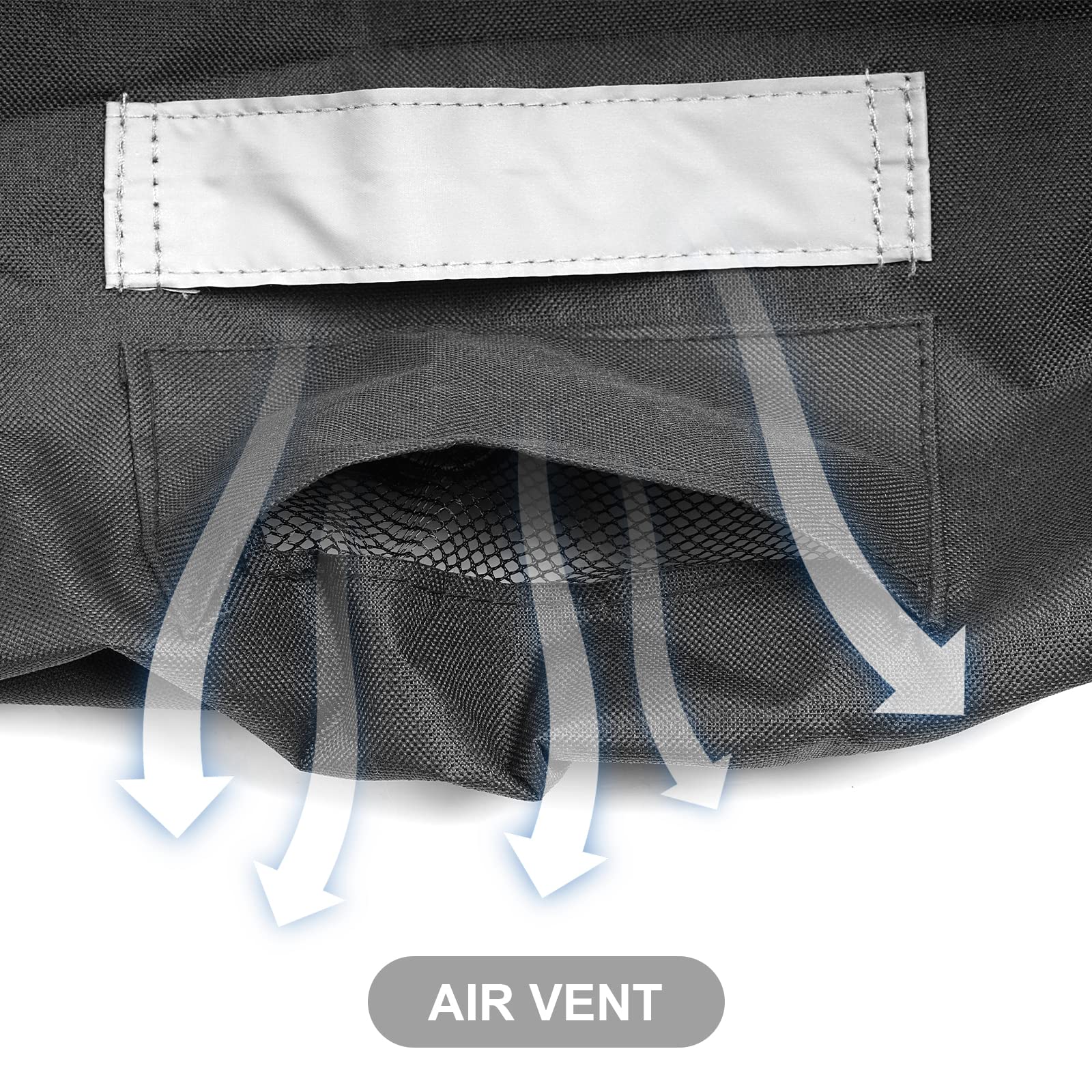 AOREWTGGH adjustable Velcro strap keeps the grill cover secure in wind