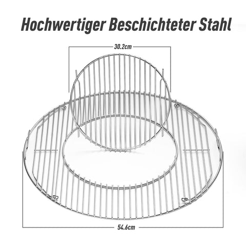 AOREWTGGH grill grate 22-5-inch rust-resistant steel for longevity.
