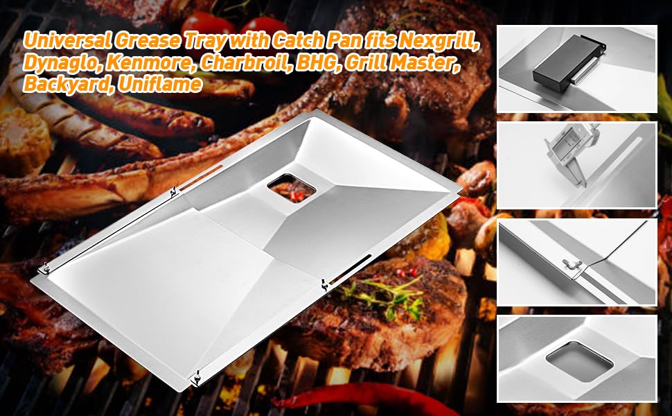 AOREWTGGH heavy-duty aluminum grease tray built for durability