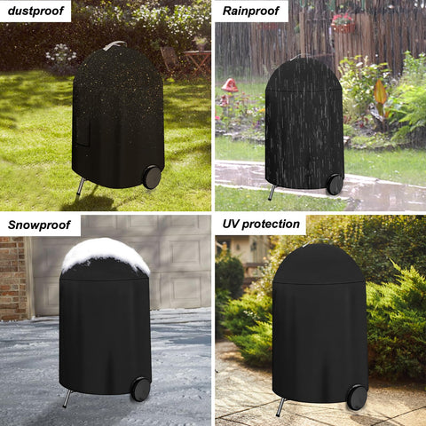 AOREWTGGH waterproof outdoor BBQ cover keeps your grill dry.
