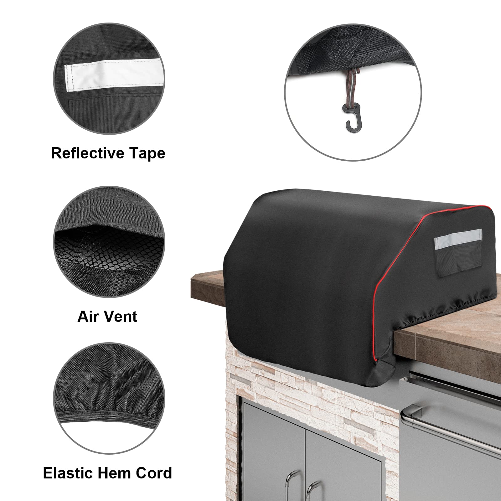 AOREWTGGH waterproof polyester grill cover shields against rain and sun