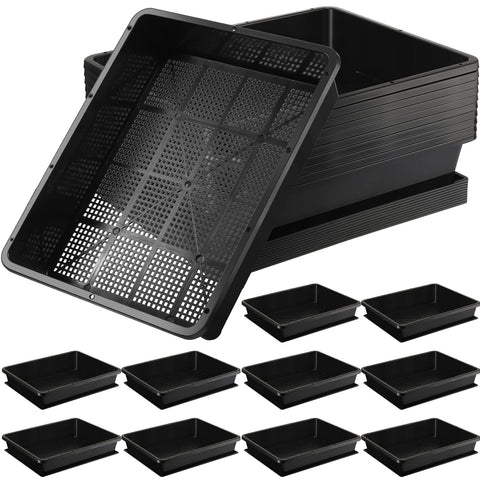 Aoriher mesh-bottom seed trays 15x12 inch promote airflow and healthy roots.