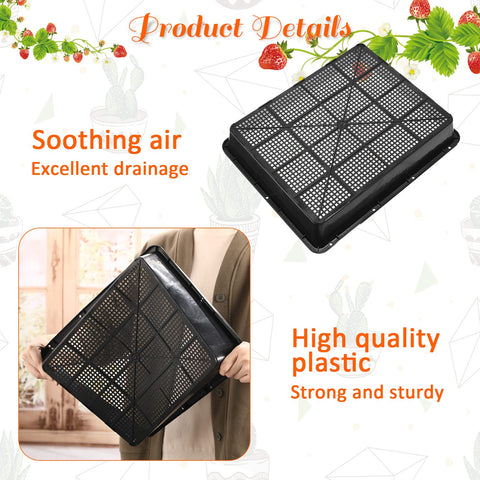 Aoriher seed starting trays kit includes mesh and solid trays for propagation.