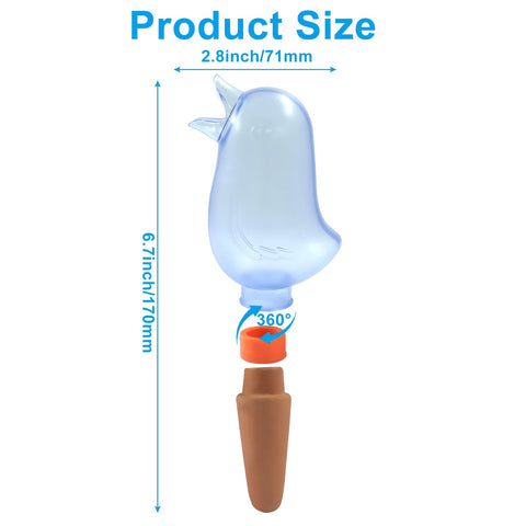 Aoserge blue drip-system spike provides precise watering for outdoor containers
