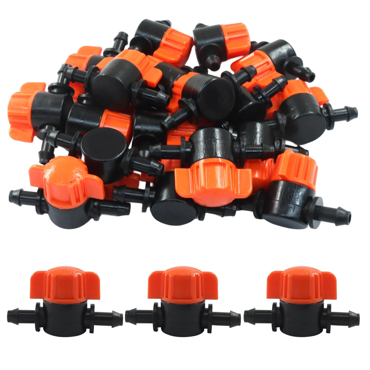 Aoserge shut-off valve in-line barbed 1/4in tubing for leak-proof connections.