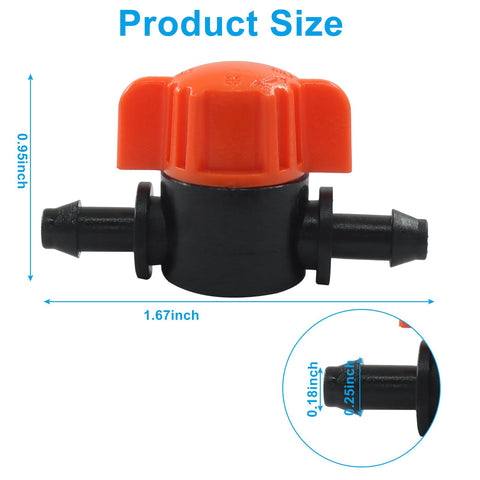 Aoserge valve with red handle enables quick flow control for precise watering.