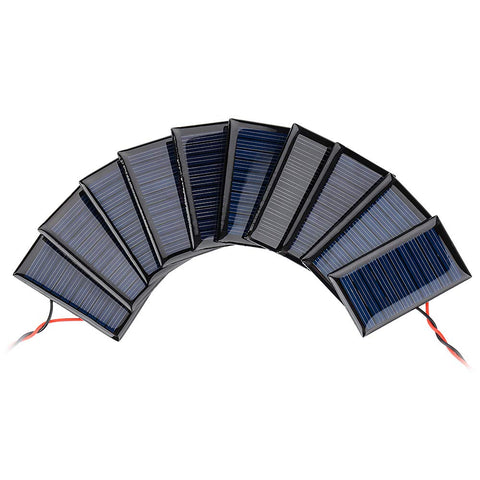 AOSHIKE mini solar panels array in bright sun powering tiny DIY devices