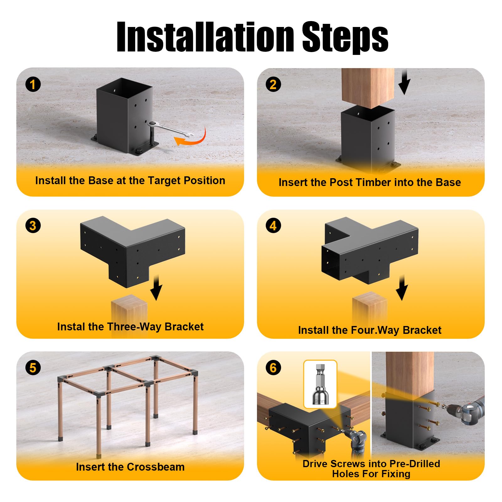 AOSTD concrete anchors for secure wood or concrete installations.
