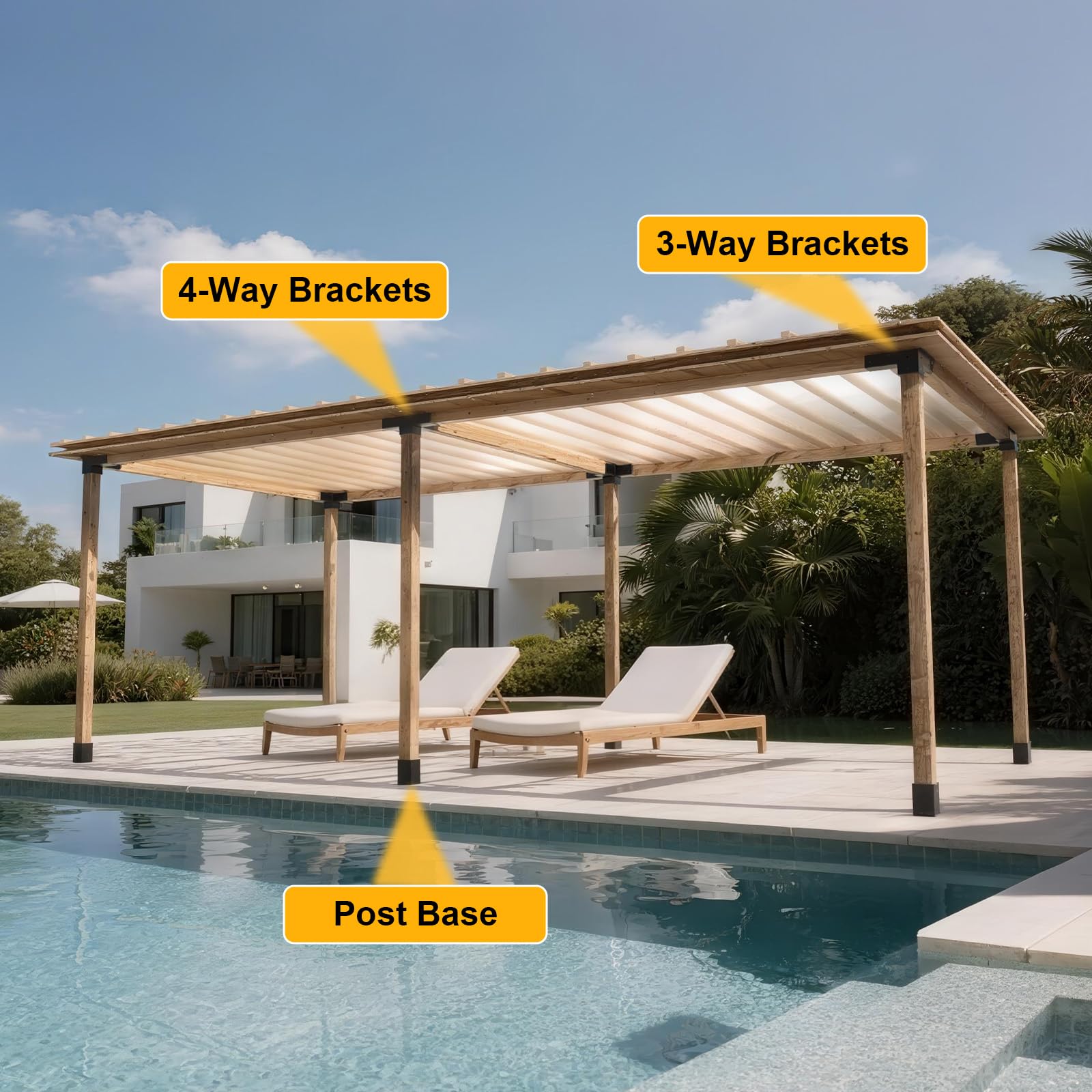 AOSTD corrosion-resistant coating keeps brackets looking new outdoors.