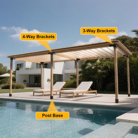AOSTD corrosion-resistant coating keeps brackets looking new outdoors.