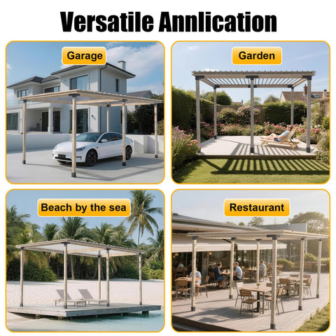 AOSTD easy-install screws simplify DIY pergola assembly.