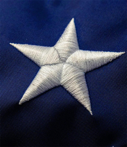 AOTAI flag sewn stripes detail showing durable craftsmanship.