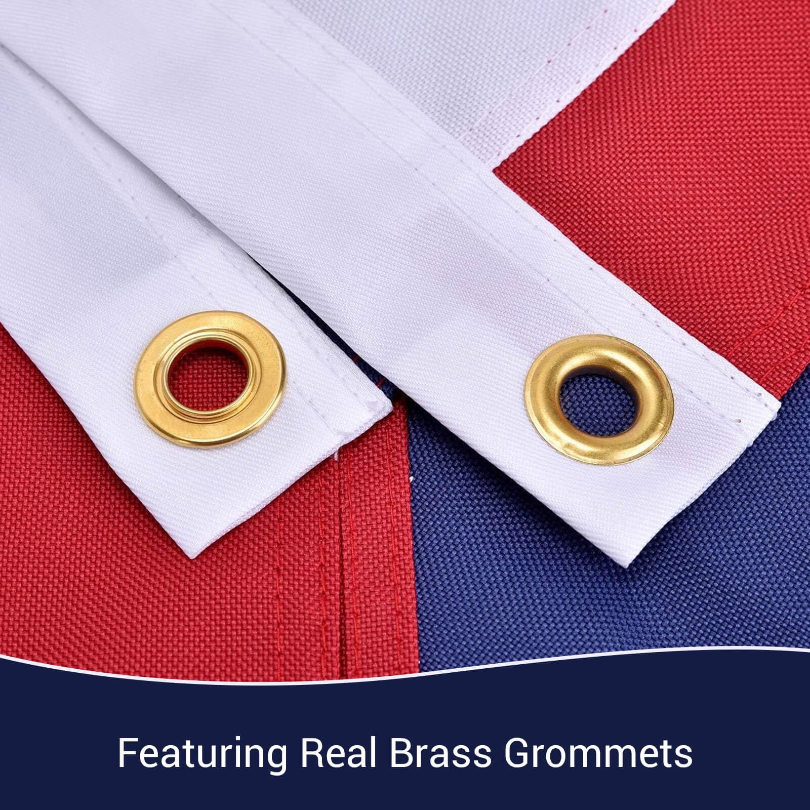 AOTAI 100% polyester flag resists fading and weather.