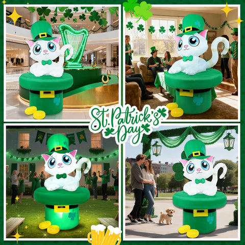 Aotiooy festive St. Patrick’s yard decor for seasonal celebrations.