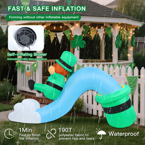 Aotiooy built-in lights brighten the yard for evening gatherings and celebrations.