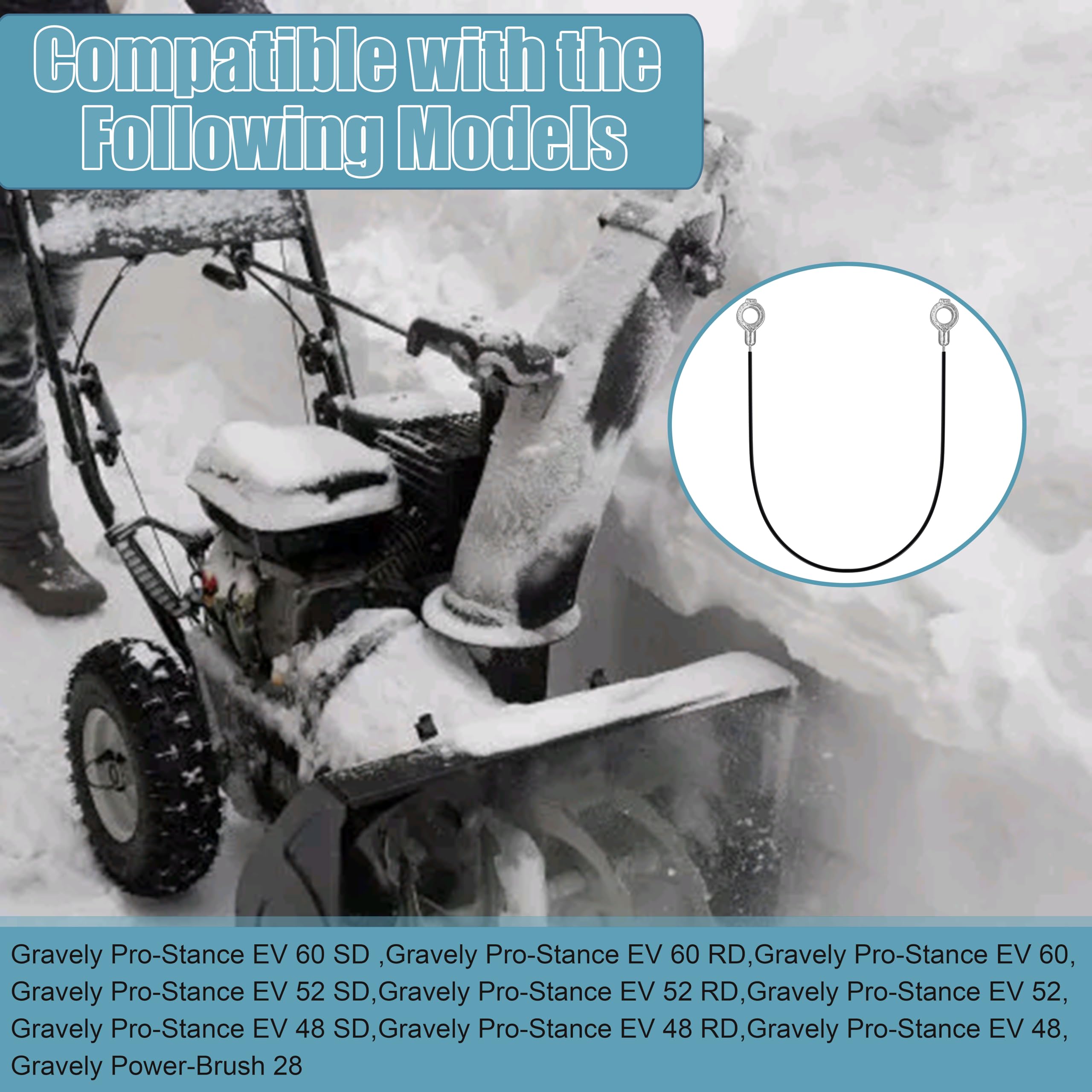 AOTWD 06900504 traction cable eye-end design for secure dual-end attachment.