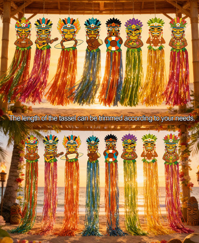 Aovaely outdoor-ready tiki decor stands out on porches and lawns.