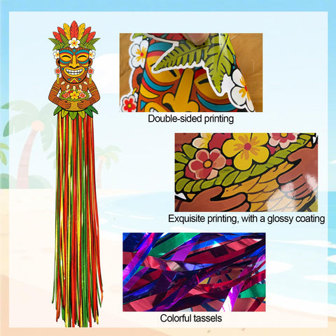 Aovaely photo-area tiki setup boosts party selfies with colorful accents.