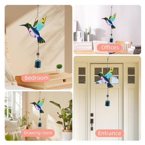 Aovdy wind chimes hummingbird soft tone feature creates relaxing outdoor sounds