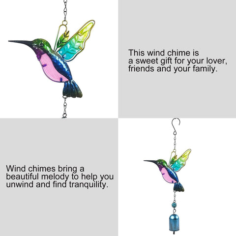 Aovdy wind chimes hummingbird indoor decor mood-lifting home accents