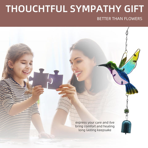 Aovdy wind chimes hummingbird lightweight hang option eases placement and wind movement