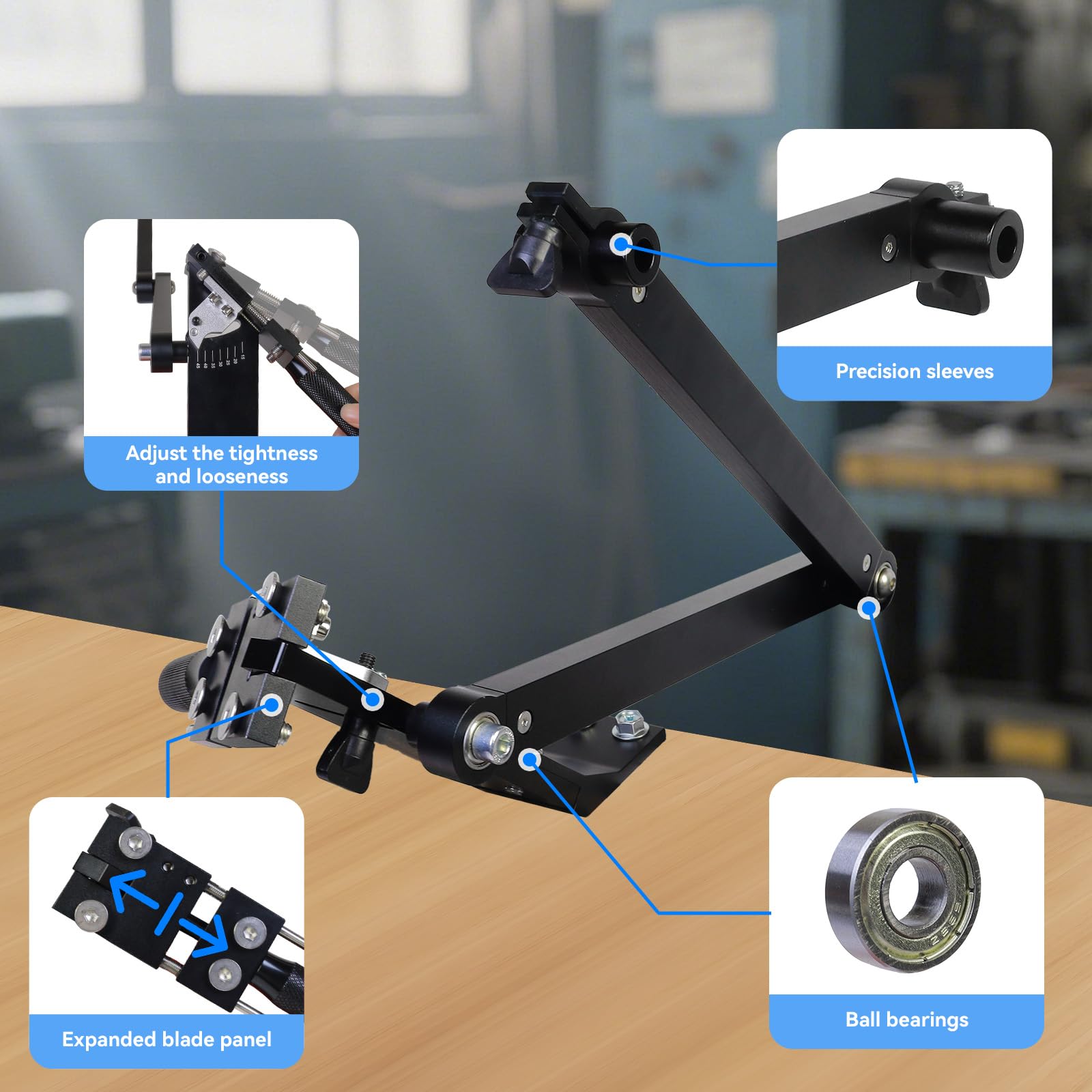 AOVPIBY sharpener mounted on a workbench for easy installation