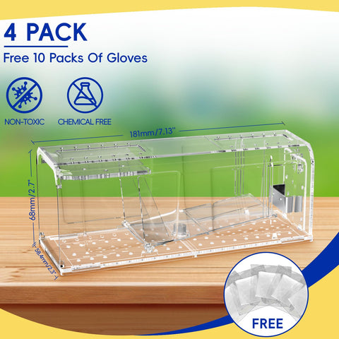 AOVSTOXIC live trap with see-through chamber enabling safe release.