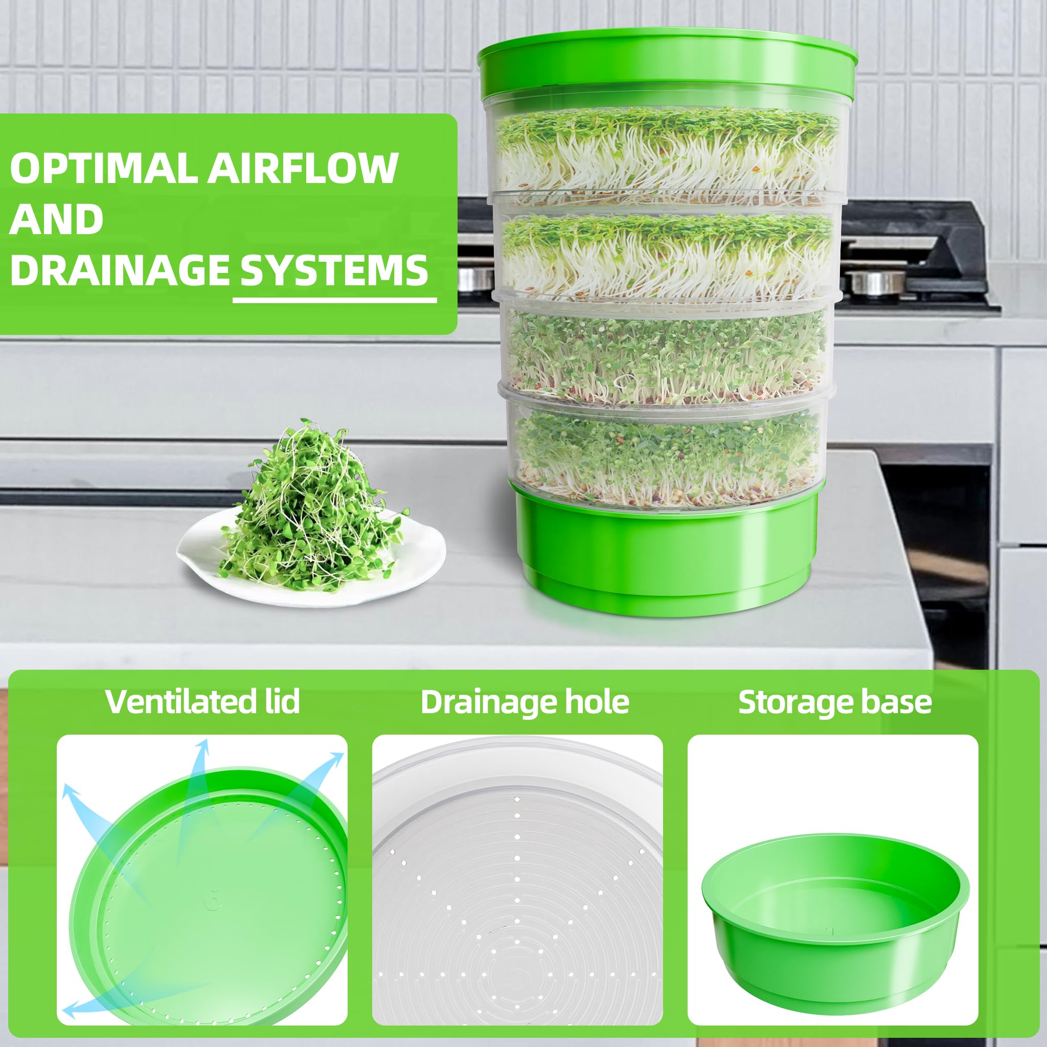 Aowalen blackout sleeves help sprouts grow evenly by regulating light.