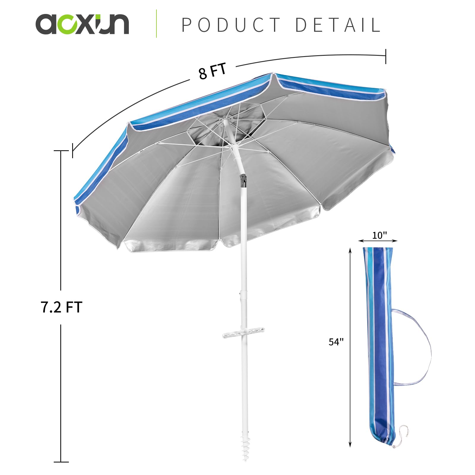 Aoxun carry bag makes beach setup quick and portable.