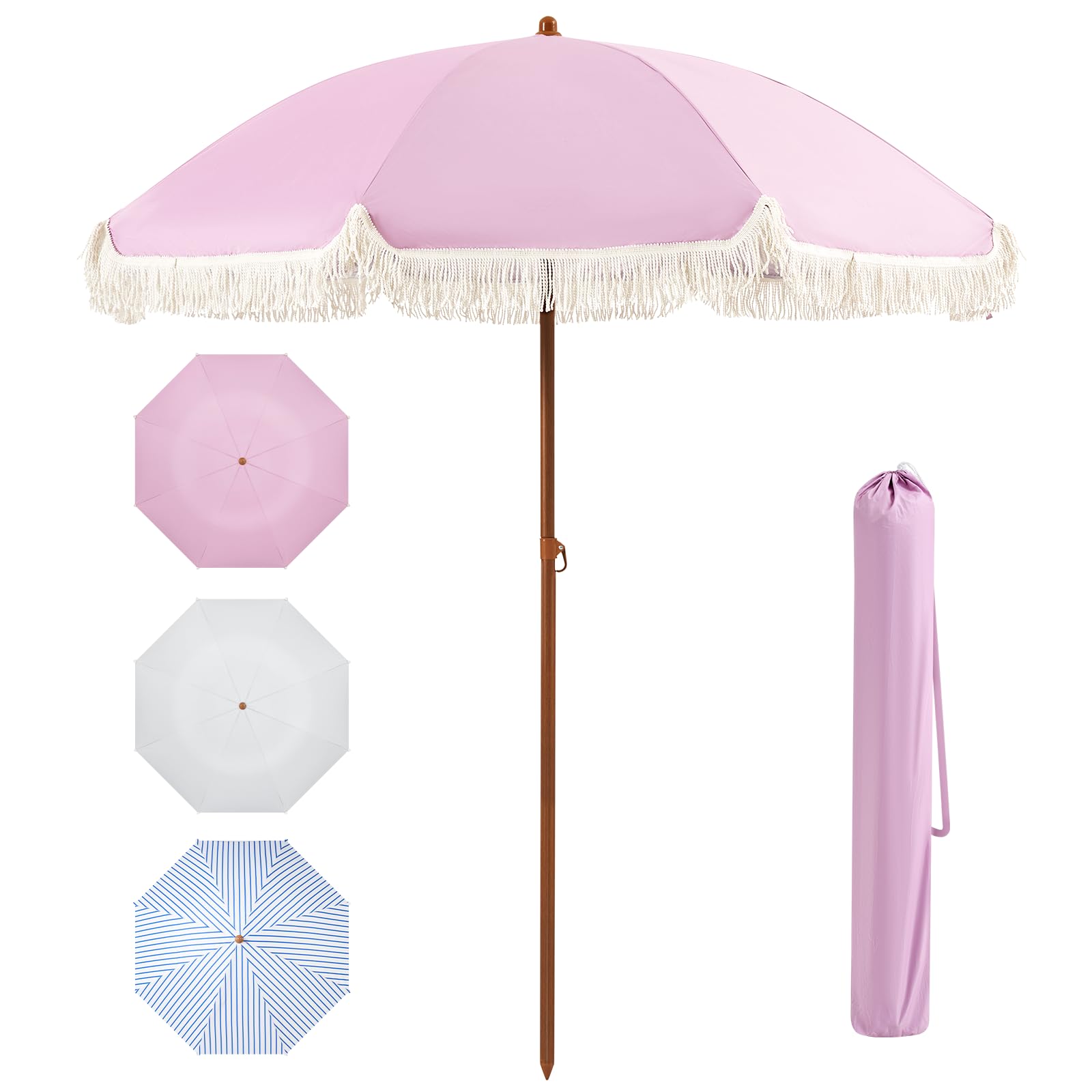 Aoxun umbrella highlights aluminum pole and rib construction for durable support