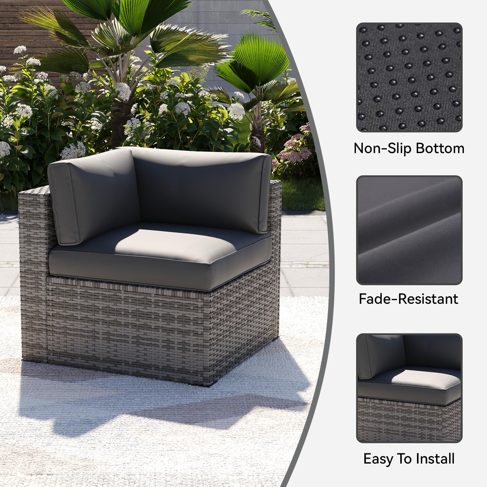 Aoxun back and side covers with adjustable straps secure.