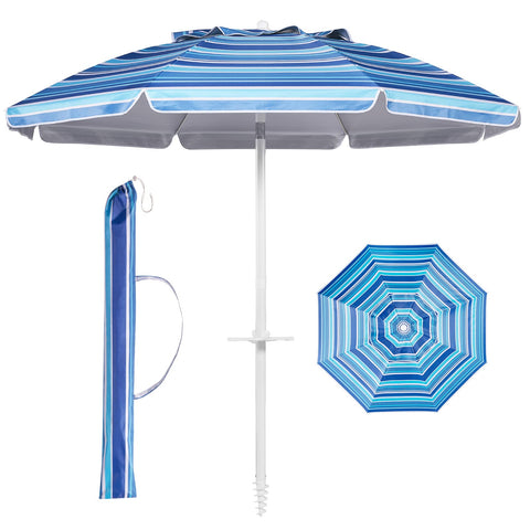 Aoxun Beach Umbrella tilt pole offers adjustable shade for sun angles