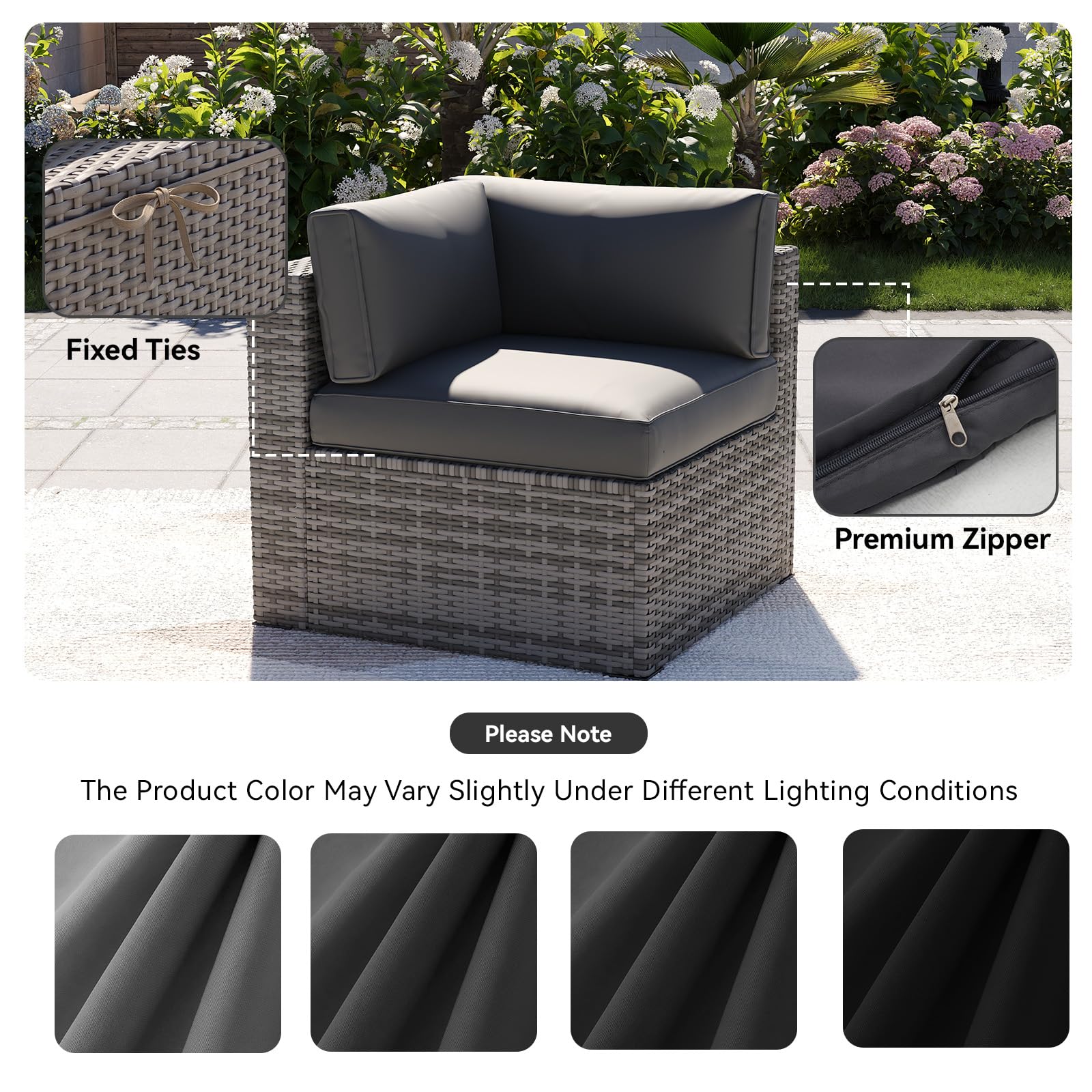 Aoxun reinforced double stitching and edge piping for durability.