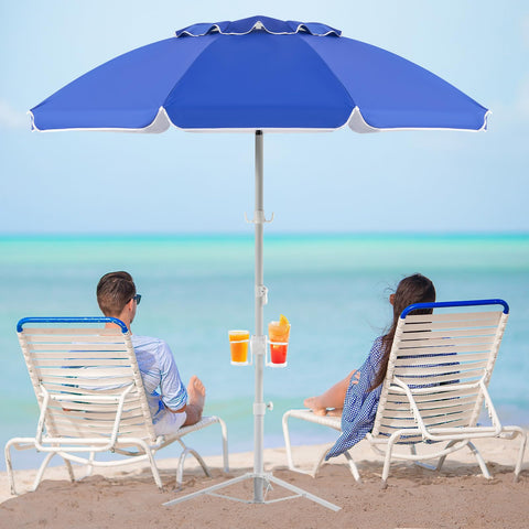 Close-up of Aoxun sun-shade umbrella top showing reflective lining and UV defense.