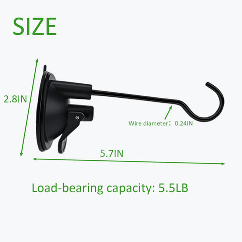 Apalurmeer suction cup with locking mechanism provides strong adhesion for hanging light feeders and wind chimes.