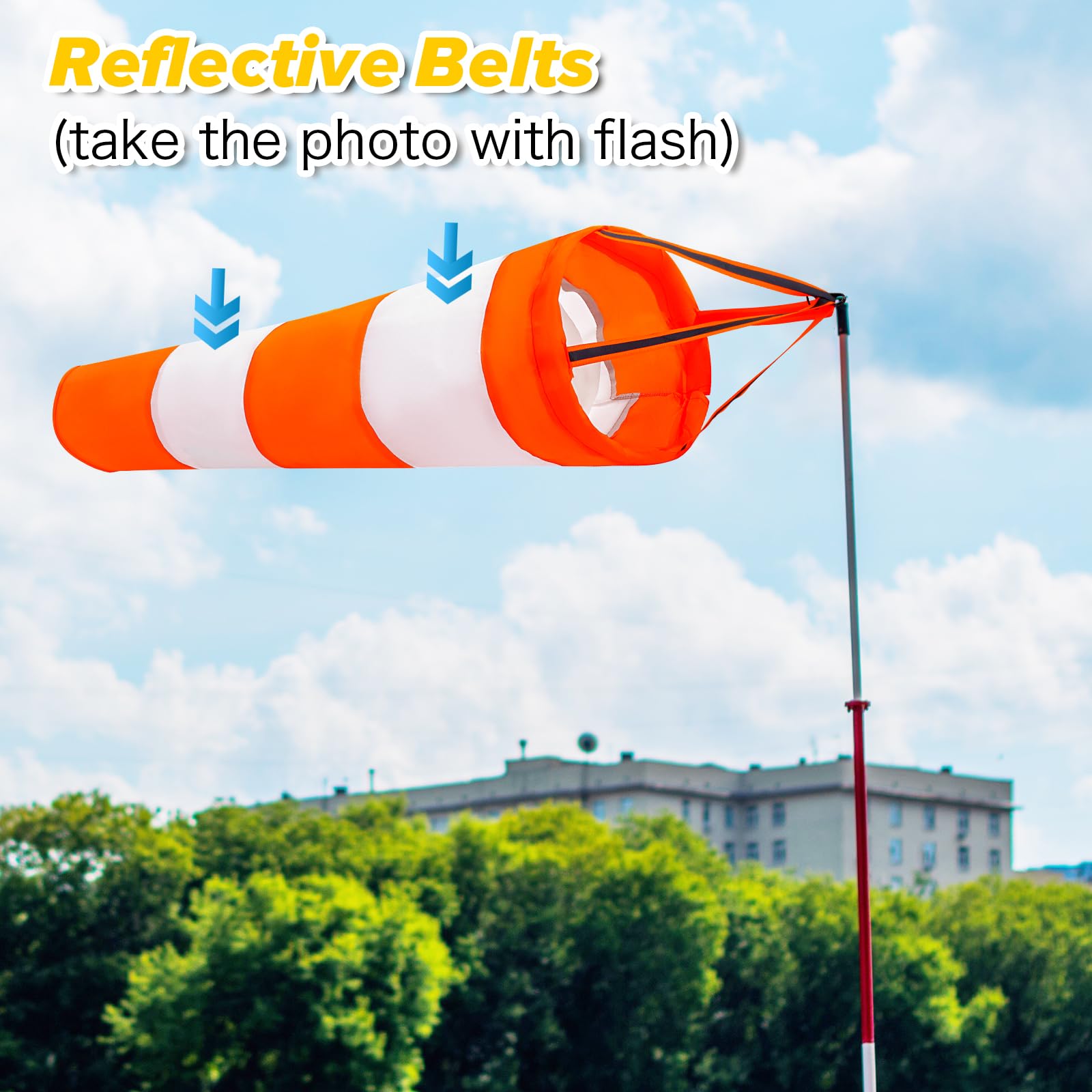 Apausvcm waterproof rip-stop wind sock resists tears in tough weather.