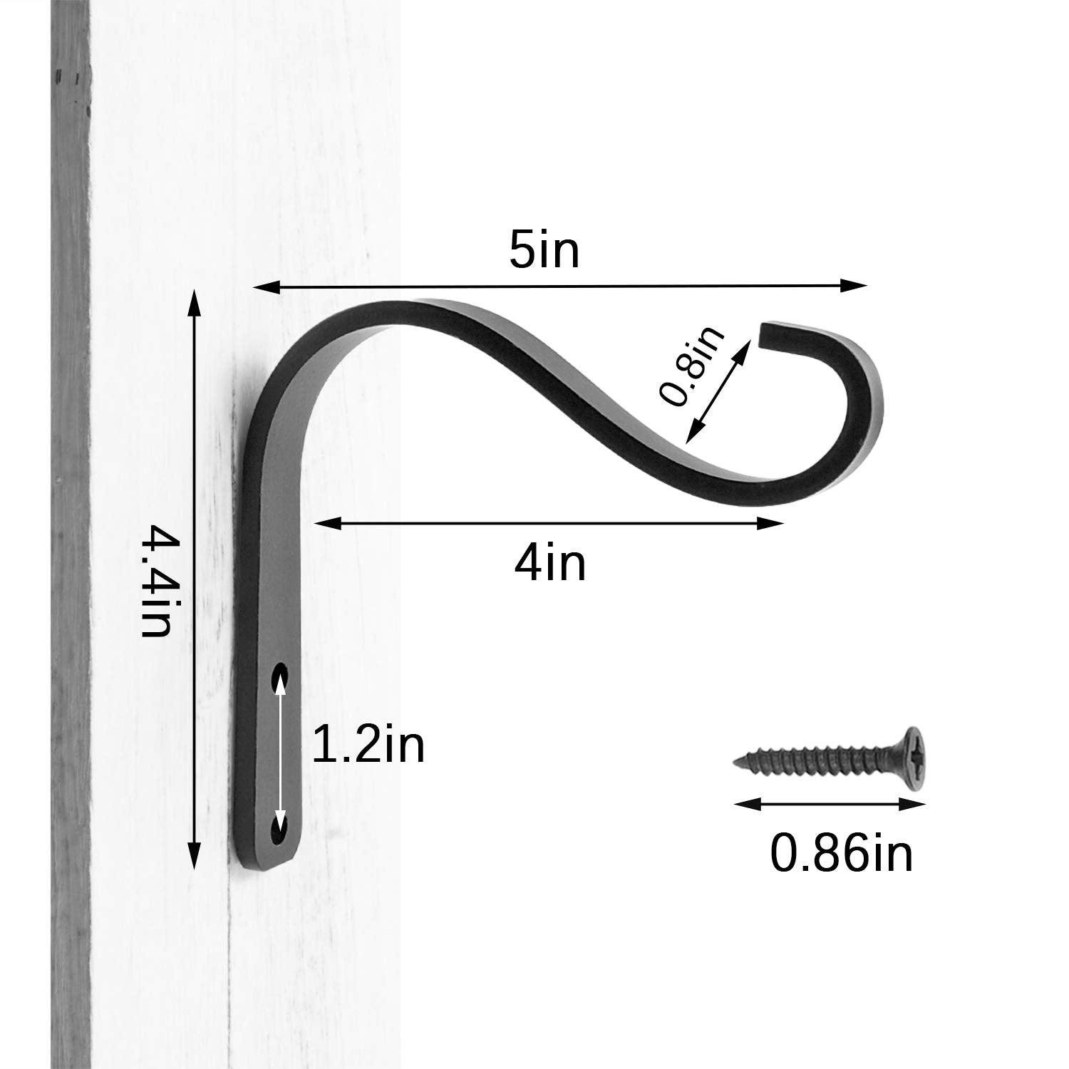 APBFH decorative hook for hanging planters and mason jars outdoors.