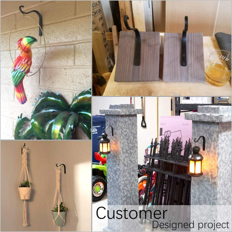 APBFH 5in iron hook set supports up to 10 lbs for lanterns.