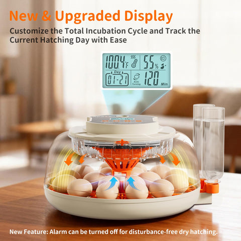 Apdoe HatchPro turning intervals indicator highlighting automated egg turning