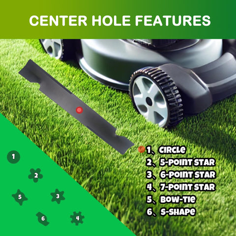 Apeixoto 038-0005-00 blade mounted on mower, sturdy center hole for secure fit.