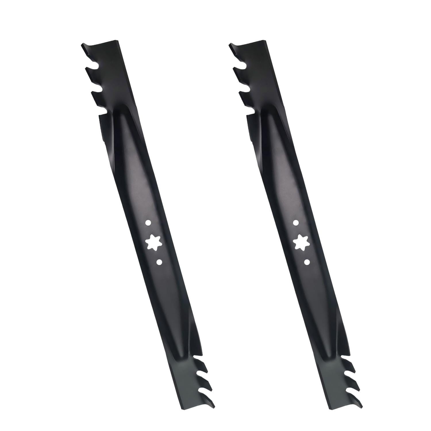 Apeixoto 942-04244 blade with serrated edge for efficient mulching.