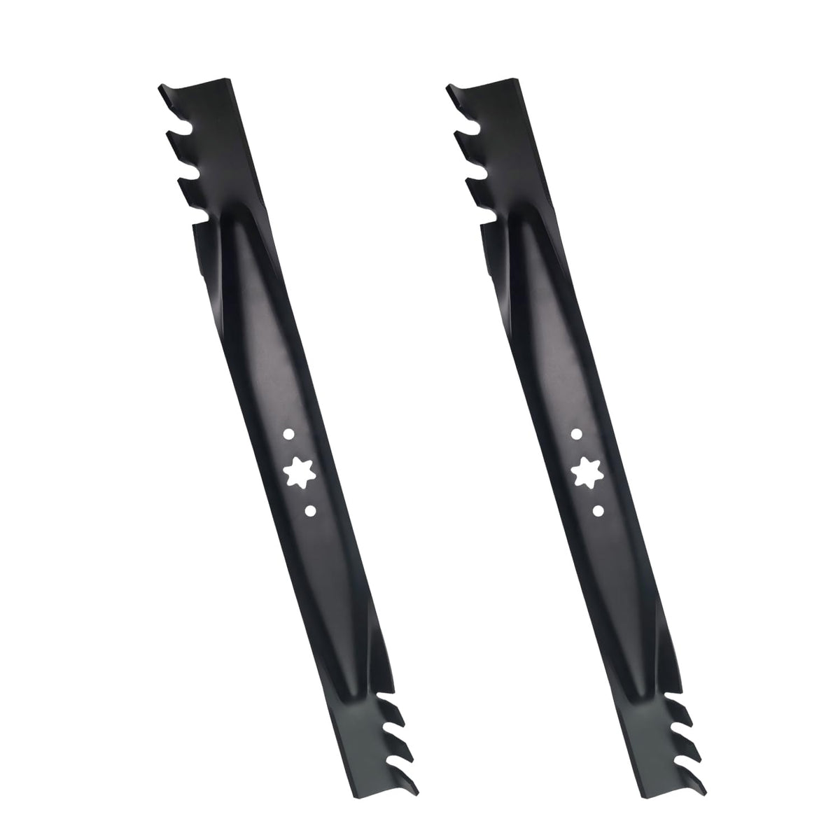 Apeixoto 942-04244 blade with serrated edge for efficient mulching.