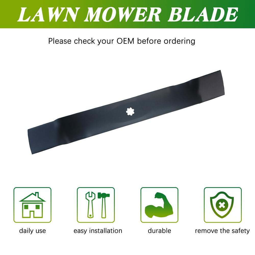 Apeixoto blades installed on a John Deere mower as OE replacement.