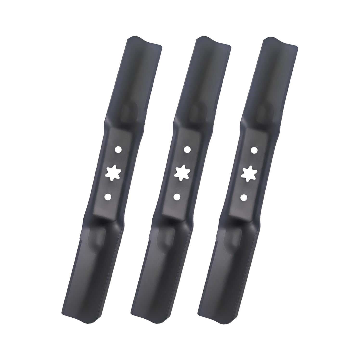 Apeixoto ZT1 54 blades pack, front view, sturdy steel for durable mower performance