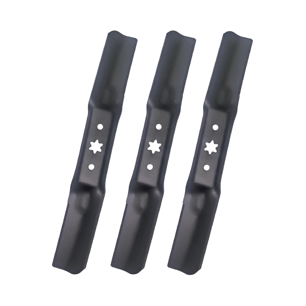 Apeixoto ZT1 54 blades pack, front view, sturdy steel for durable mower performance