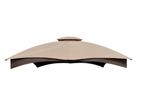 APEX GARDEN beige ripstop fabric close-up shows durable canopy material.