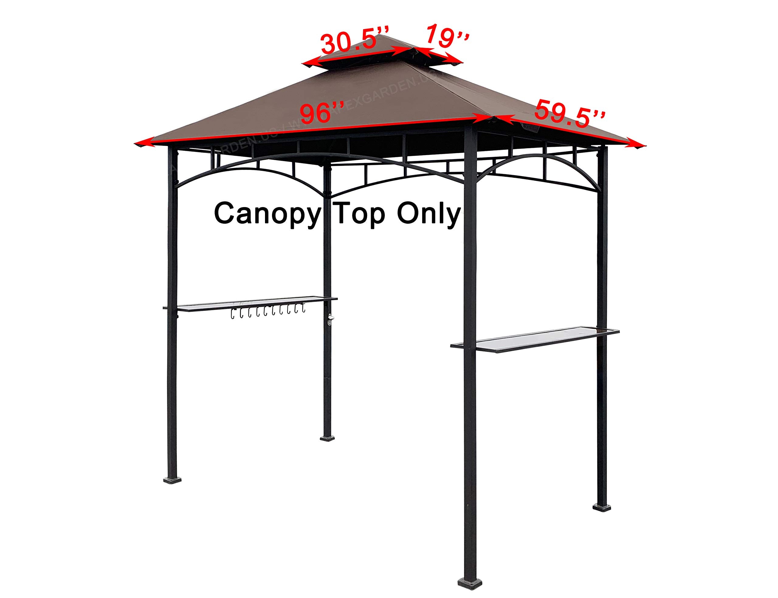 APEX GARDEN vented roof canopy top helps improve airflow and comfort in warm weather.