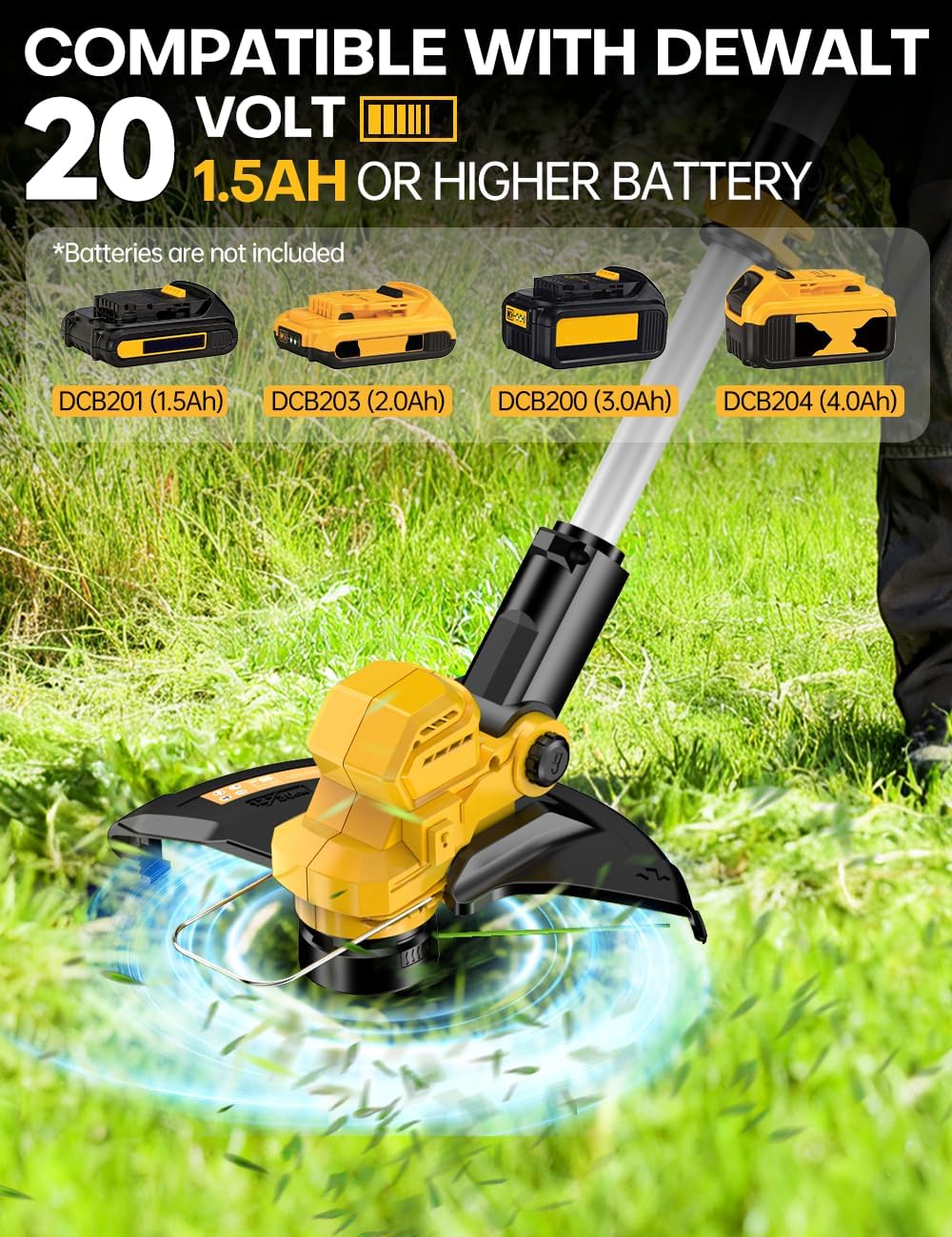 APEXPPOWER 3-in-1 tool for trimming, edging, mowing in one lightweight device