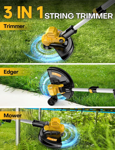 Detachable wheel aids precise edging along borders and fences
